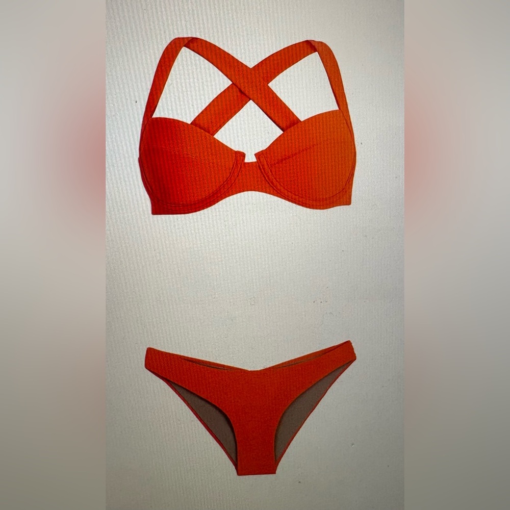 PQ swim Perla Omni neon coral Bikini Set